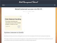 Tablet Screenshot of hotelmanagementtutorial.com